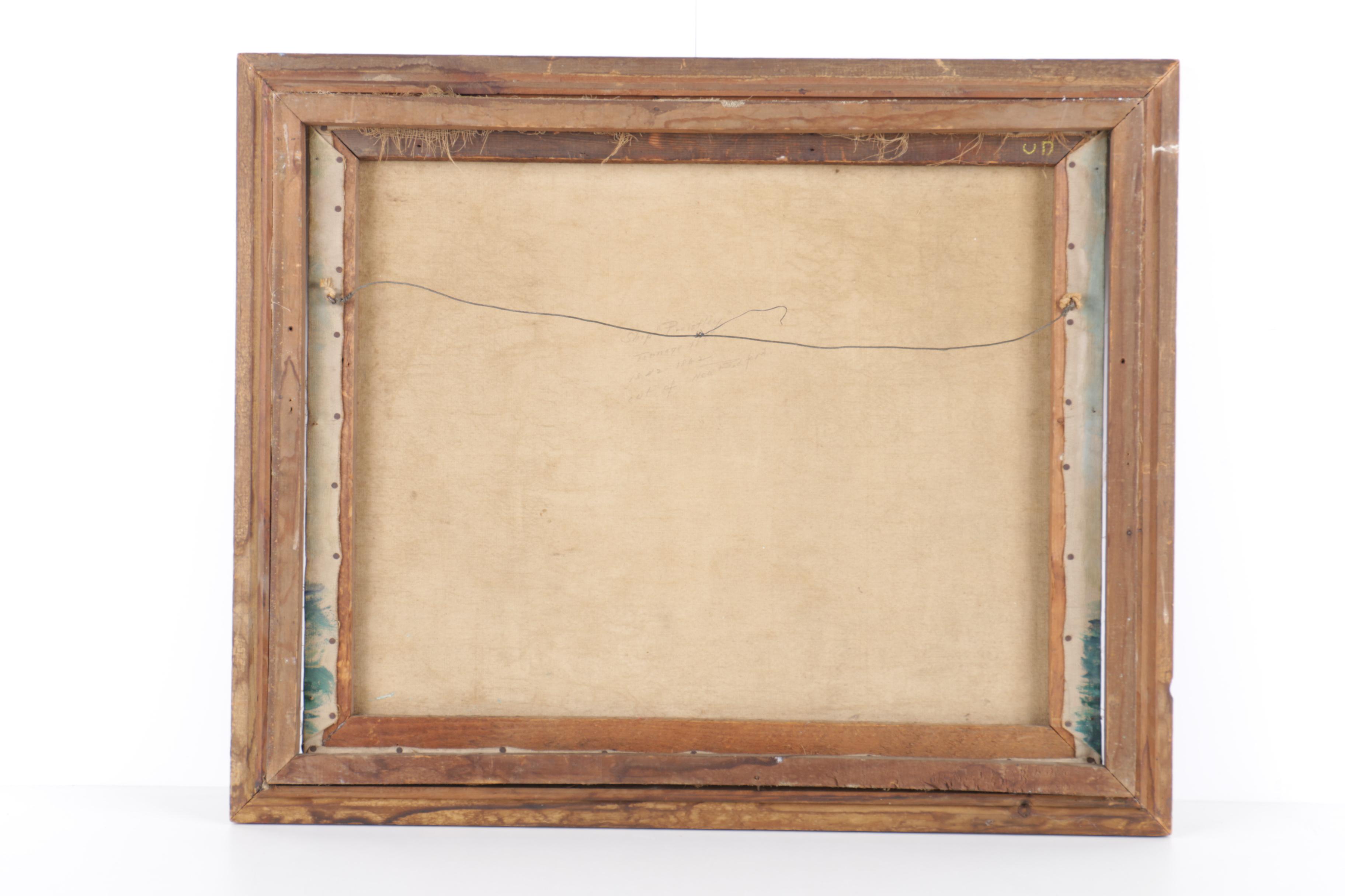 Oil Painting on Canvas of Multi-Masted Ship