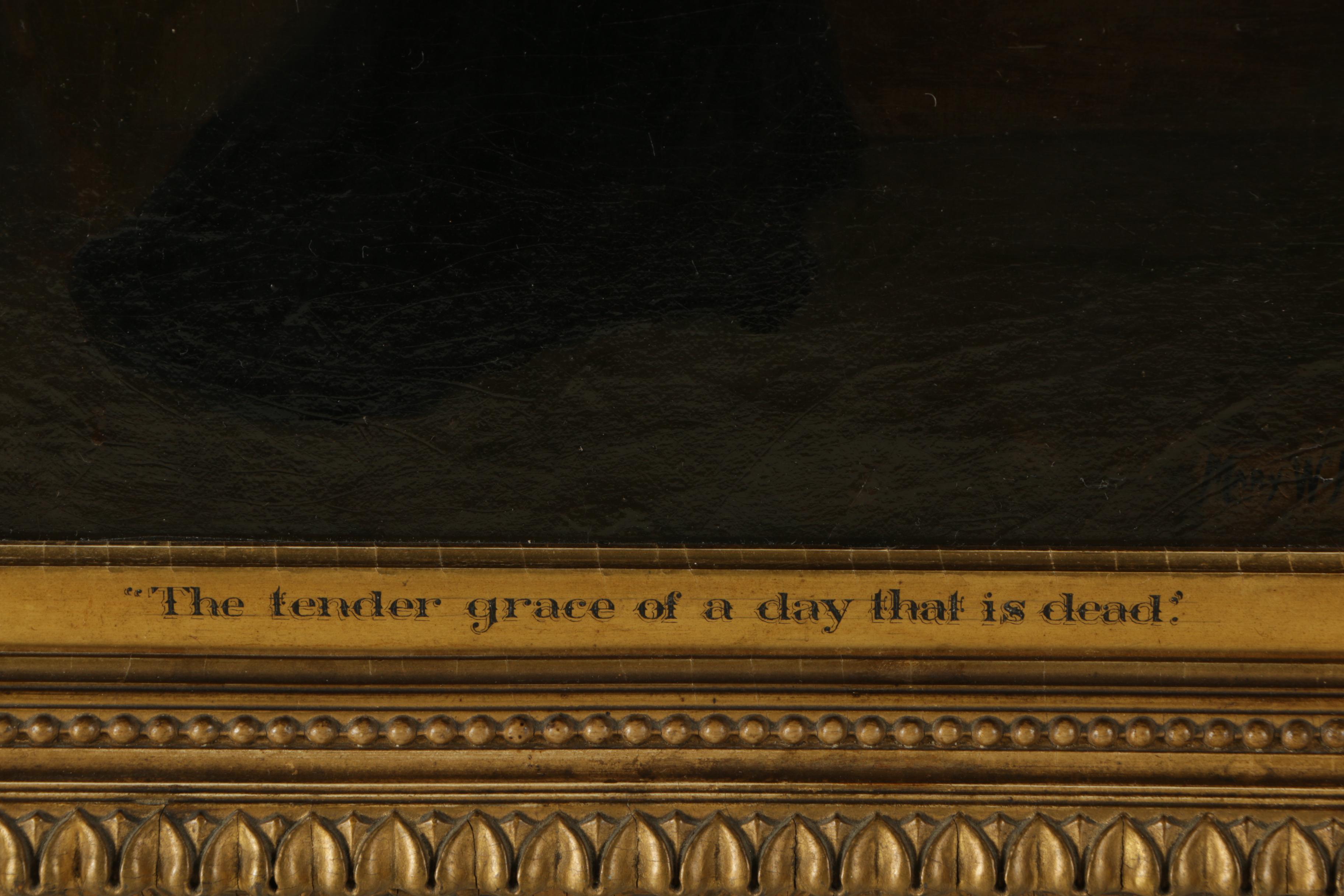 Mary W. McLain 1879 Oil Painting "The Tender Grace of a Day That is Dead"