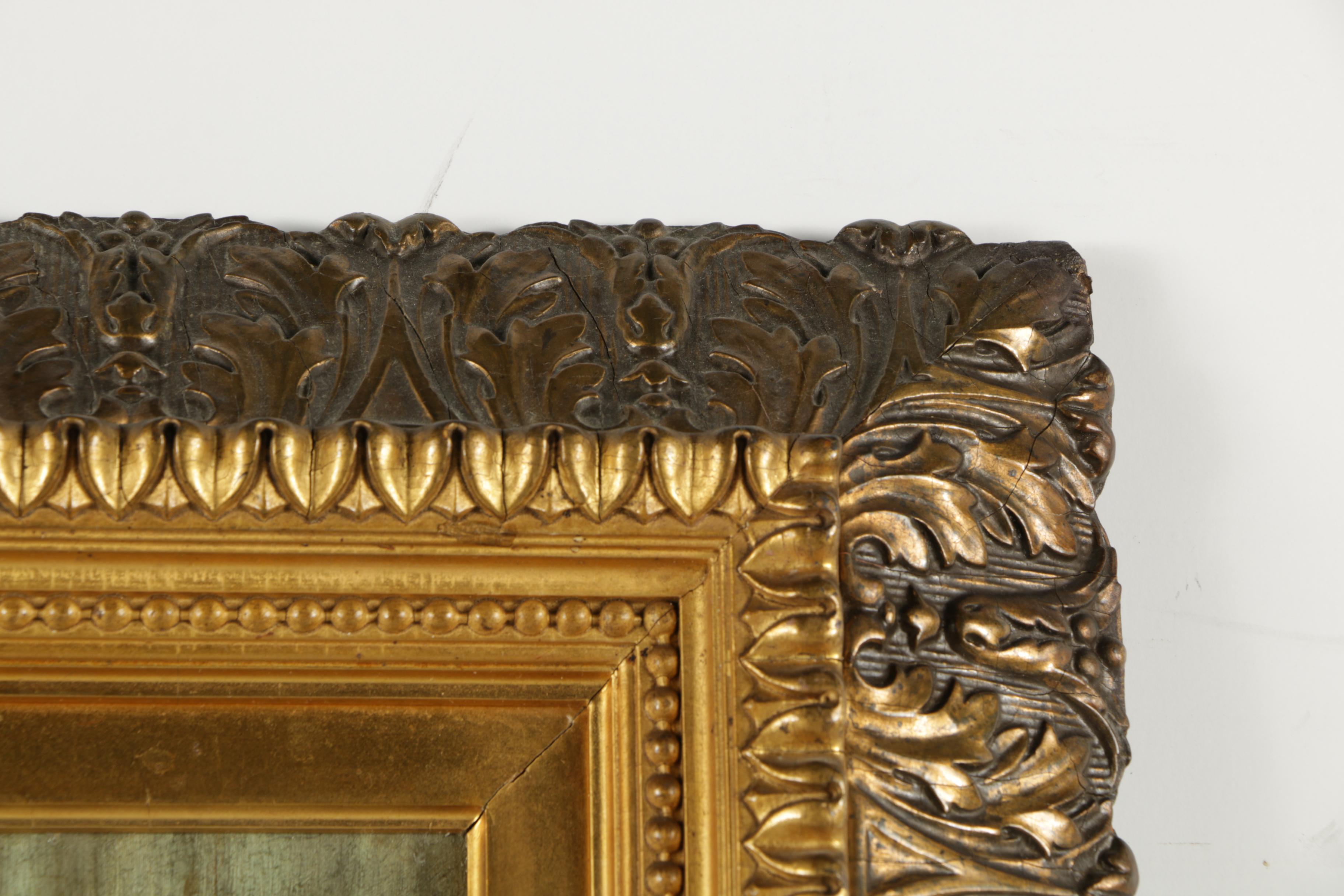 Mary W. McLain 1879 Oil Painting "The Tender Grace of a Day That is Dead"