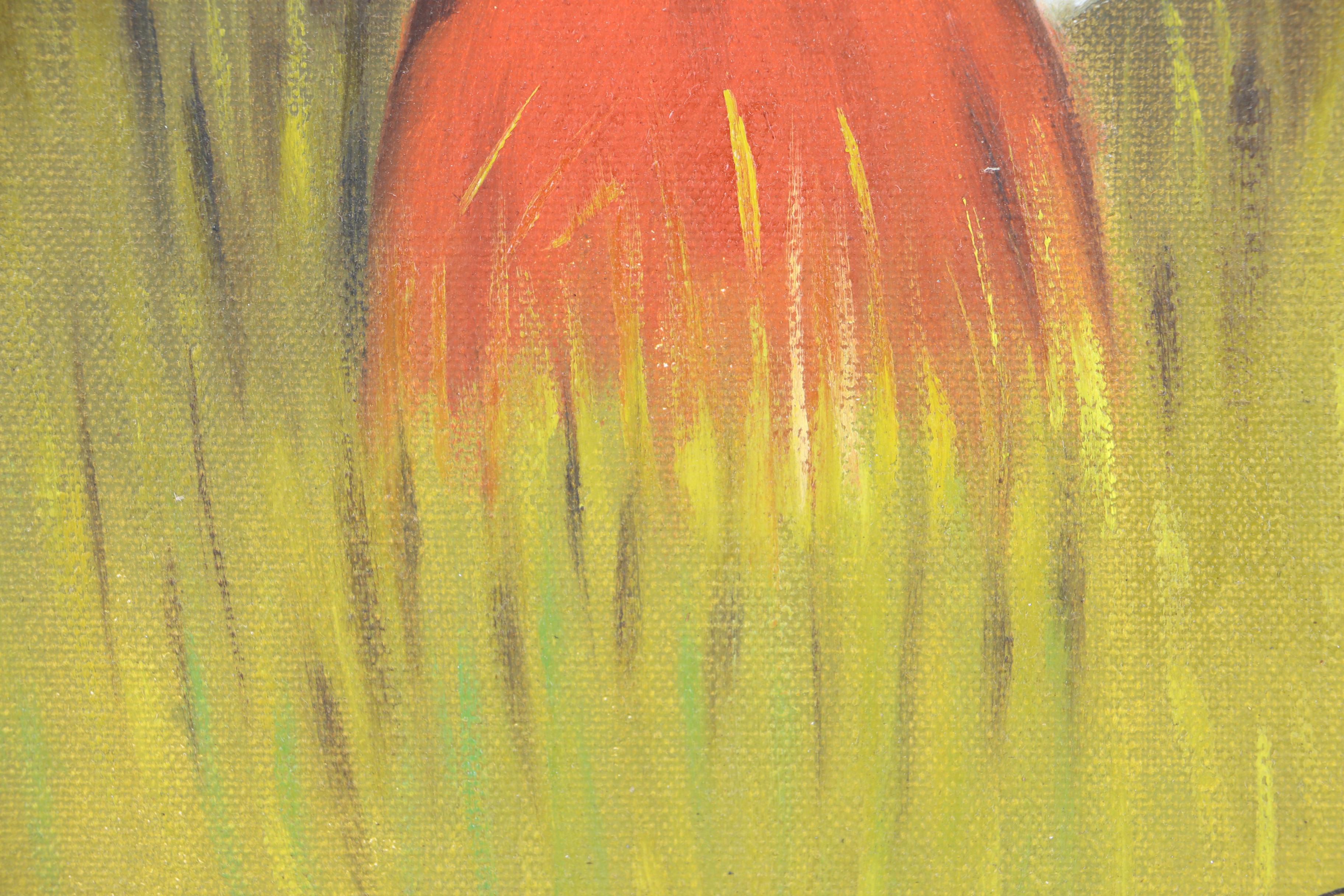 1960s Ray Oil Painting of a Little Girl