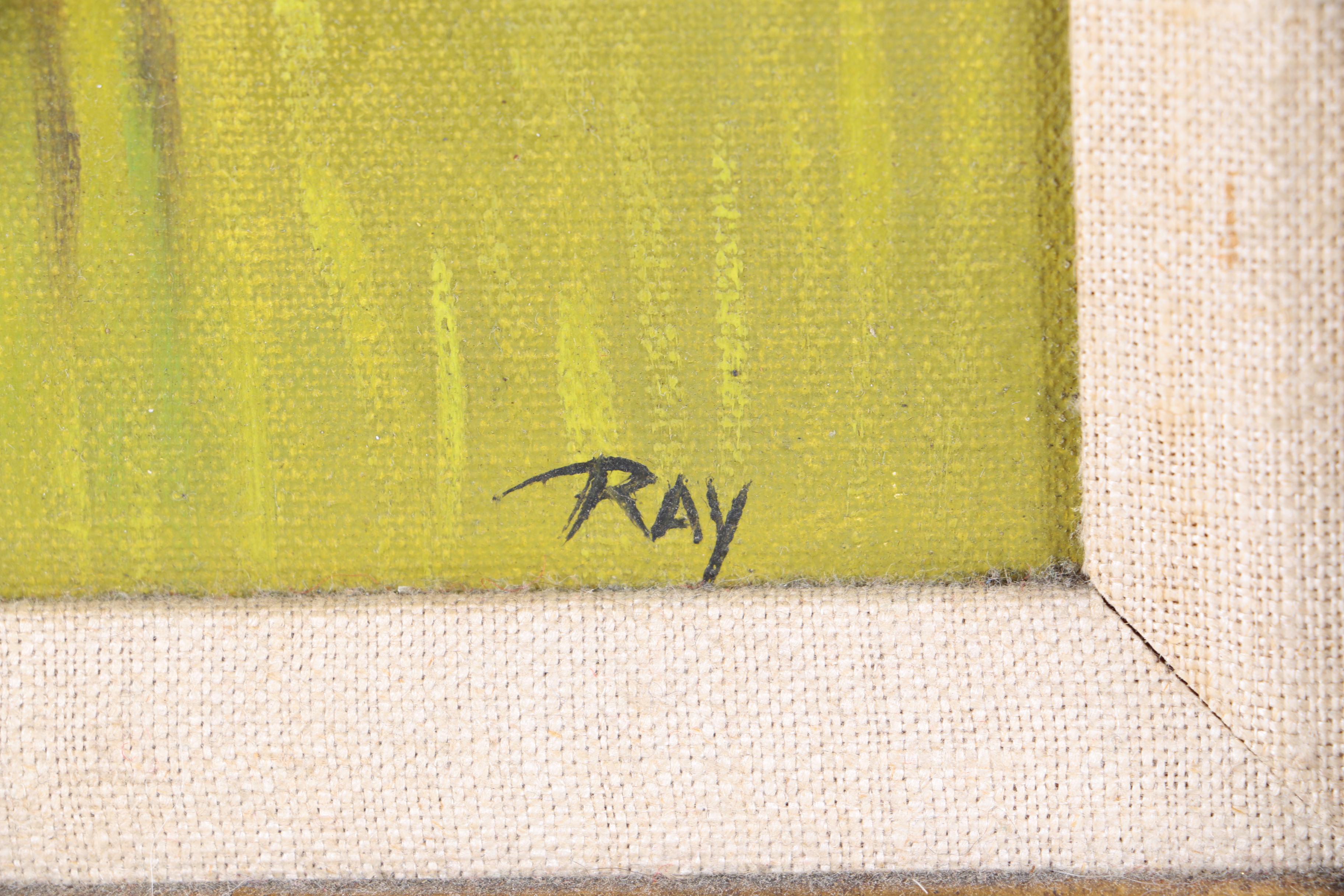 1960s Ray Oil Painting of a Little Girl