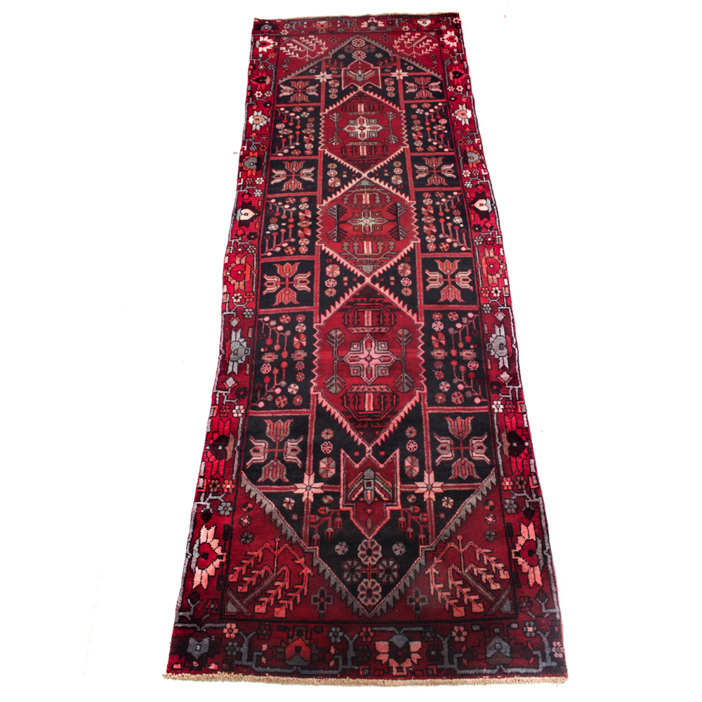 Hand-Knotted Persian Karaja Heriz Runner
