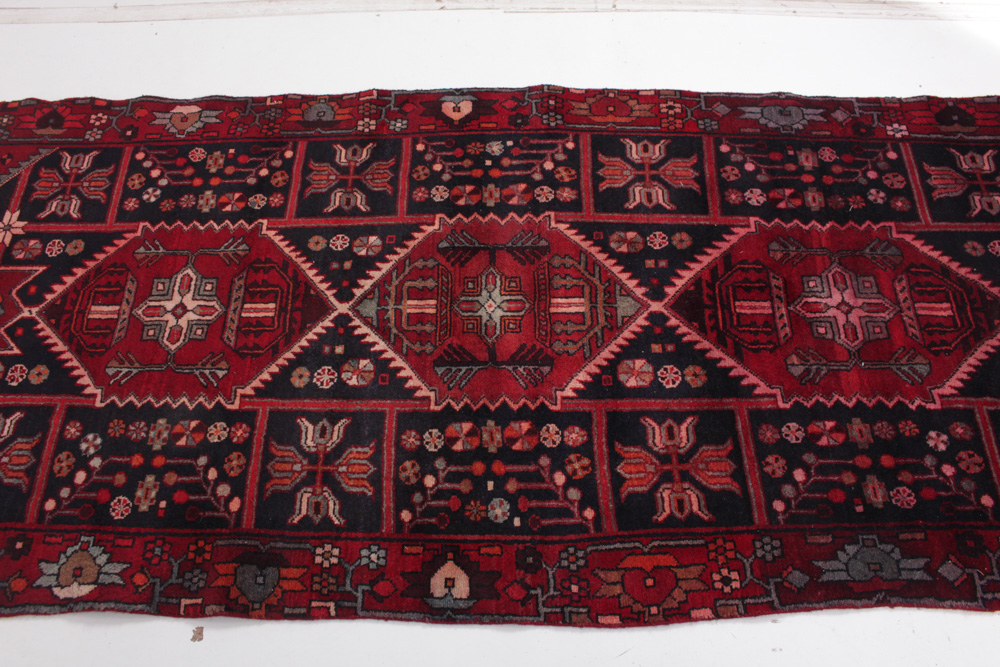 Hand-Knotted Persian Karaja Heriz Runner