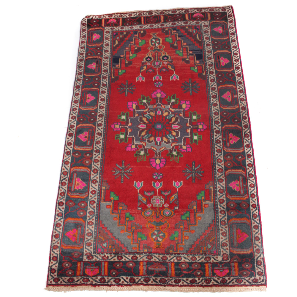 Hand-Knotted Vintage Persian Malayer Sarouk Rug