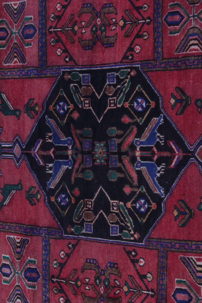Hand-Knotted Persian Kurdish Bijar Area Rug