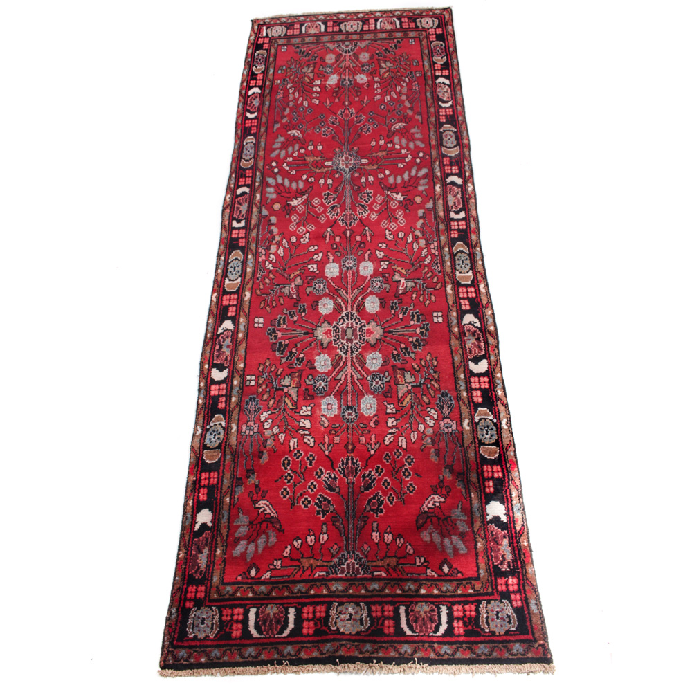Hand-Knotted Vintage Persian Sarouk Runner