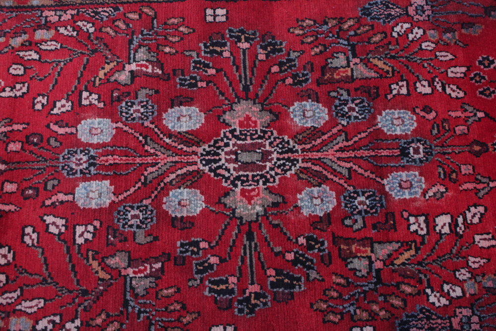 Hand-Knotted Vintage Persian Sarouk Runner