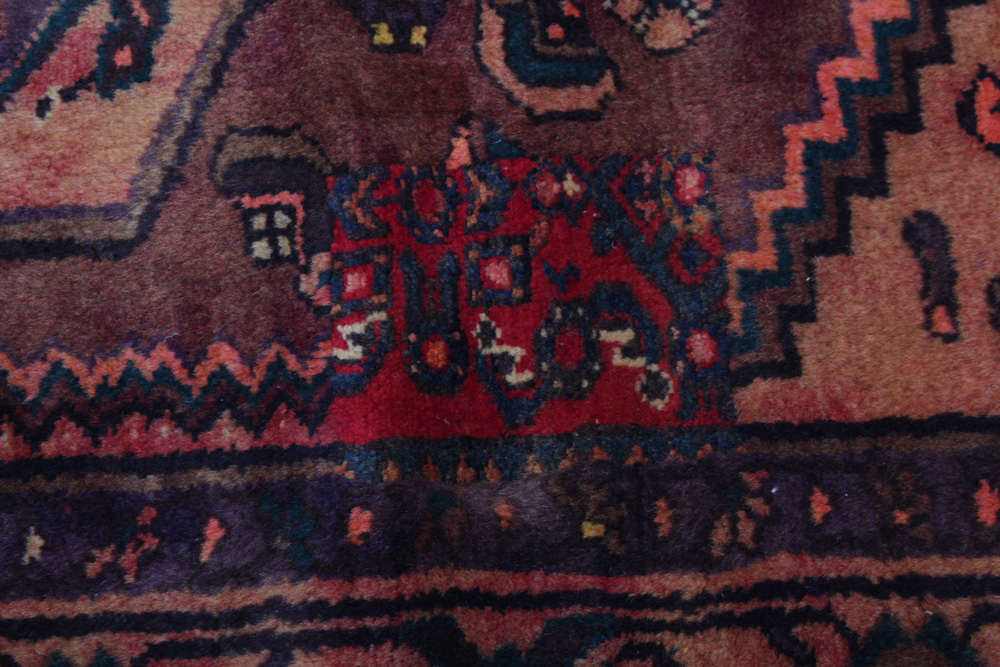Semi-Antique Hand-Knotted Persian Zanjan Area Rug