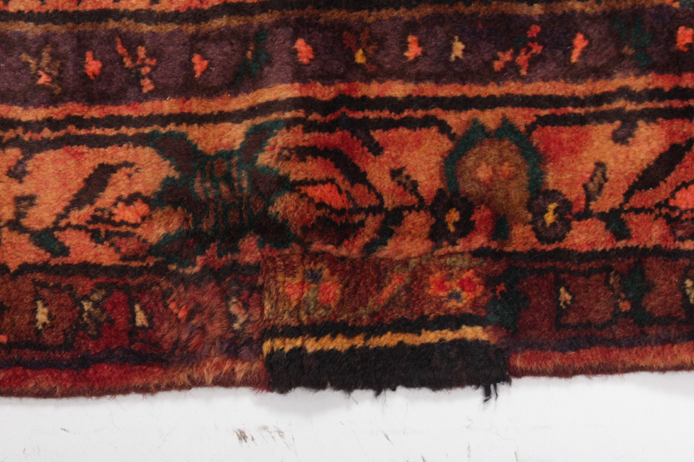 Semi-Antique Hand-Knotted Persian Zanjan Area Rug