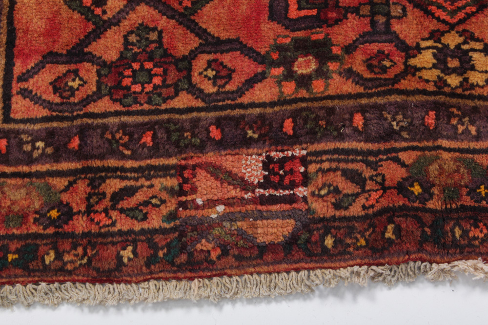 Semi-Antique Hand-Knotted Persian Zanjan Area Rug