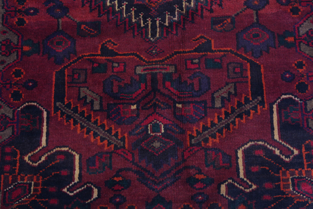 Semi-Antique Hand-Knotted Persian Zanjan Area Rug