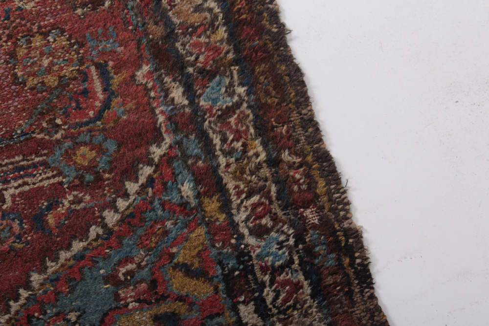 Antique Hand-Knotted Persian Heriz Kerajeh Runner