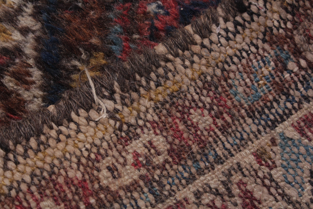 Antique Hand-Knotted Persian Heriz Kerajeh Runner