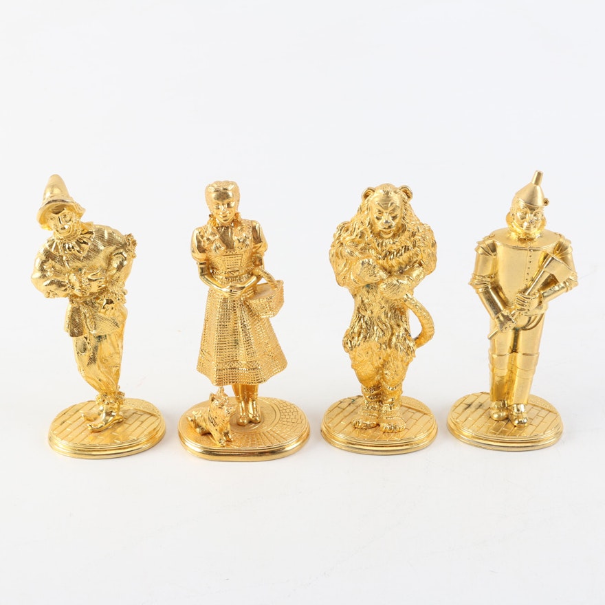 Carver E. Tripp Gold Tone Metal "Wizard Of Oz "Figurines