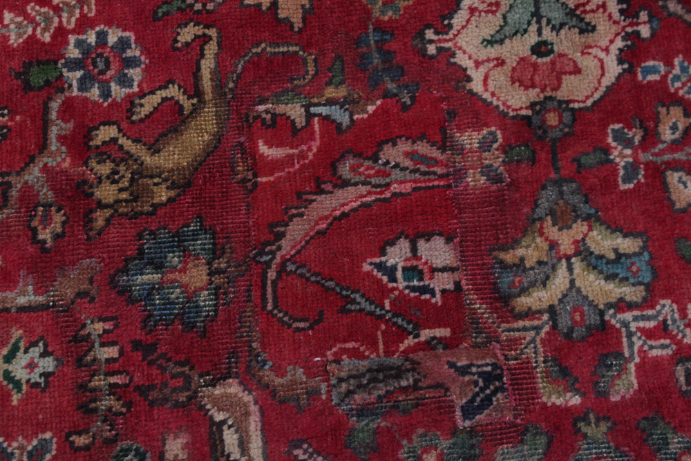 Semi-Antique Hand-Knotted Persian Tabriz Pictorial Room Size Rug