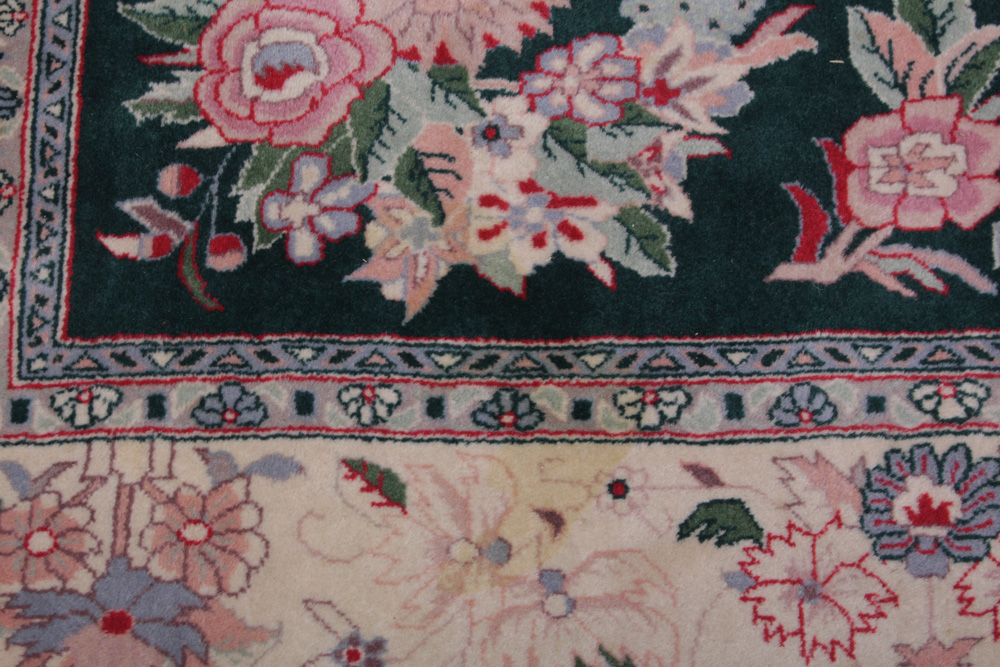 Hand-Knotted Sino-Persian Kashan Area Rug