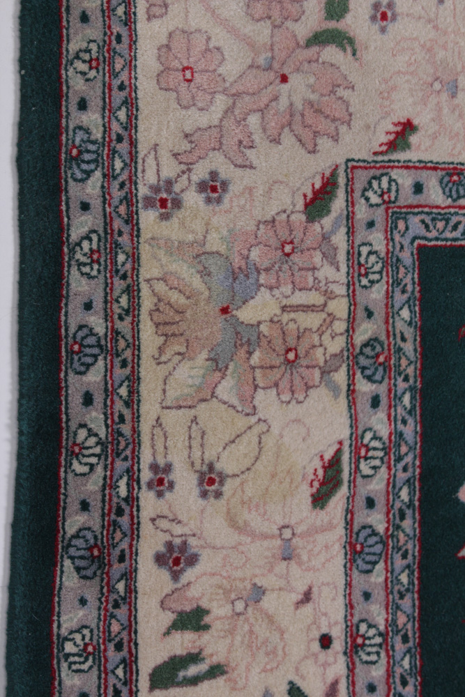 Hand-Knotted Sino-Persian Kashan Area Rug