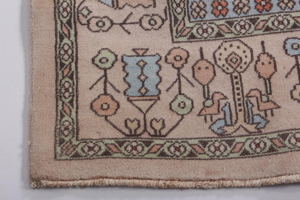 Hand-Knotted Persian Heriz Area Rug