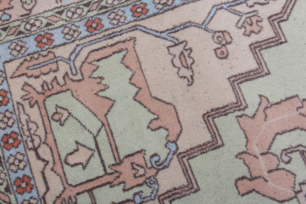 Hand-Knotted Persian Heriz Area Rug