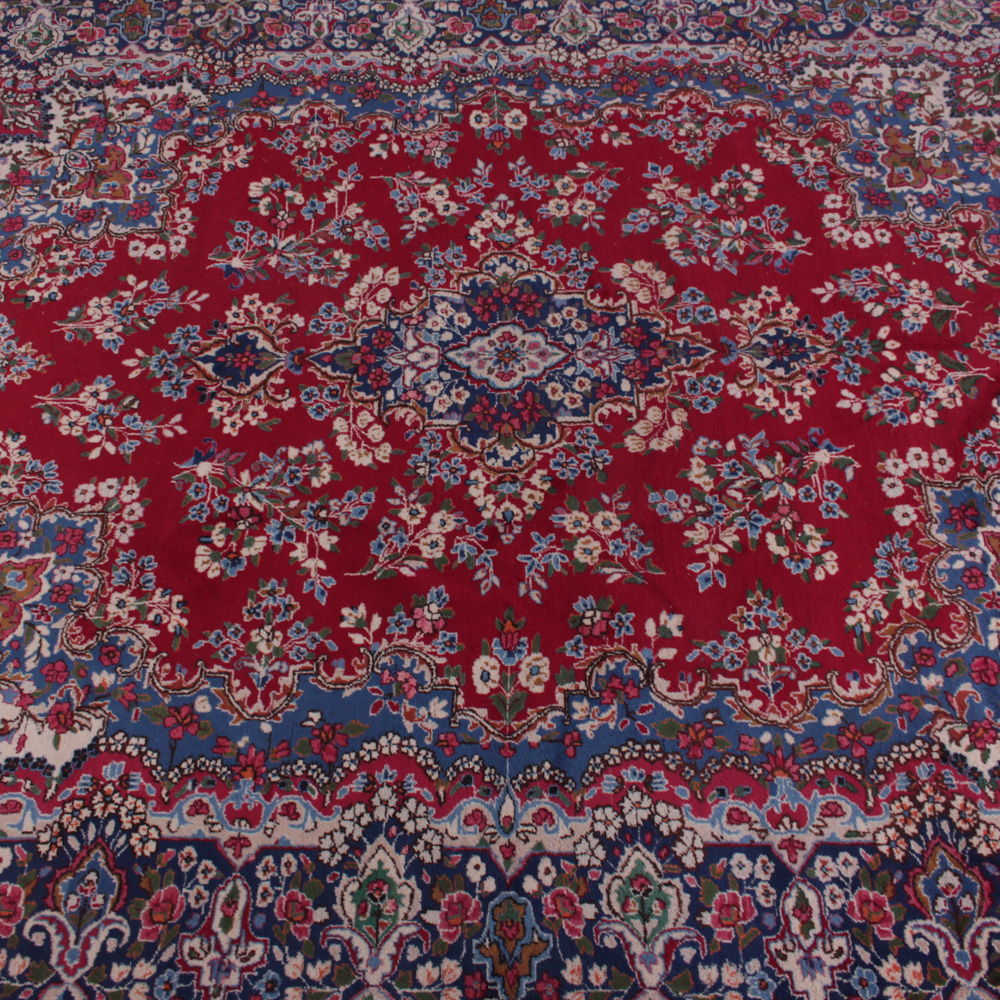 Hand-Knotted Persian Kerman Area Rug