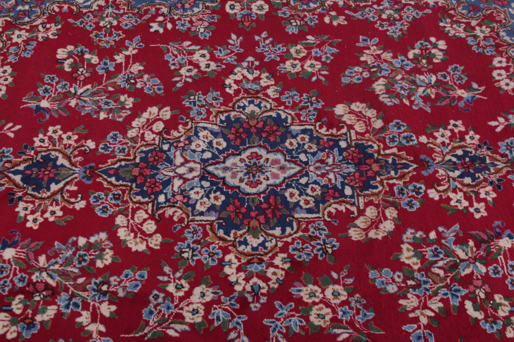 Hand-Knotted Persian Kerman Area Rug