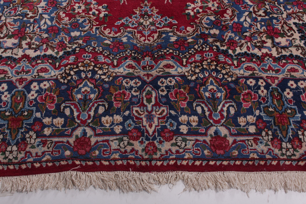 Hand-Knotted Persian Kerman Area Rug