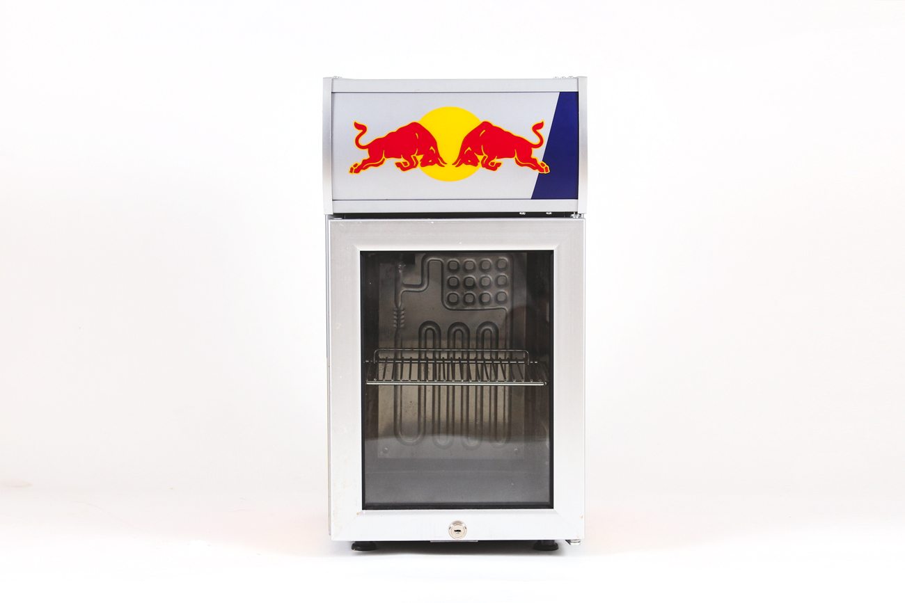 Red Bull Mini Refrigerator and Electric Sign