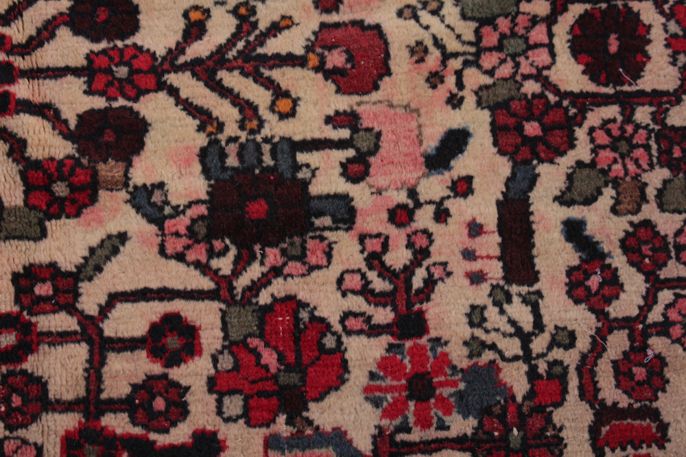 Hand-Knotted Semi Antique Persian Nahavand Area Rug