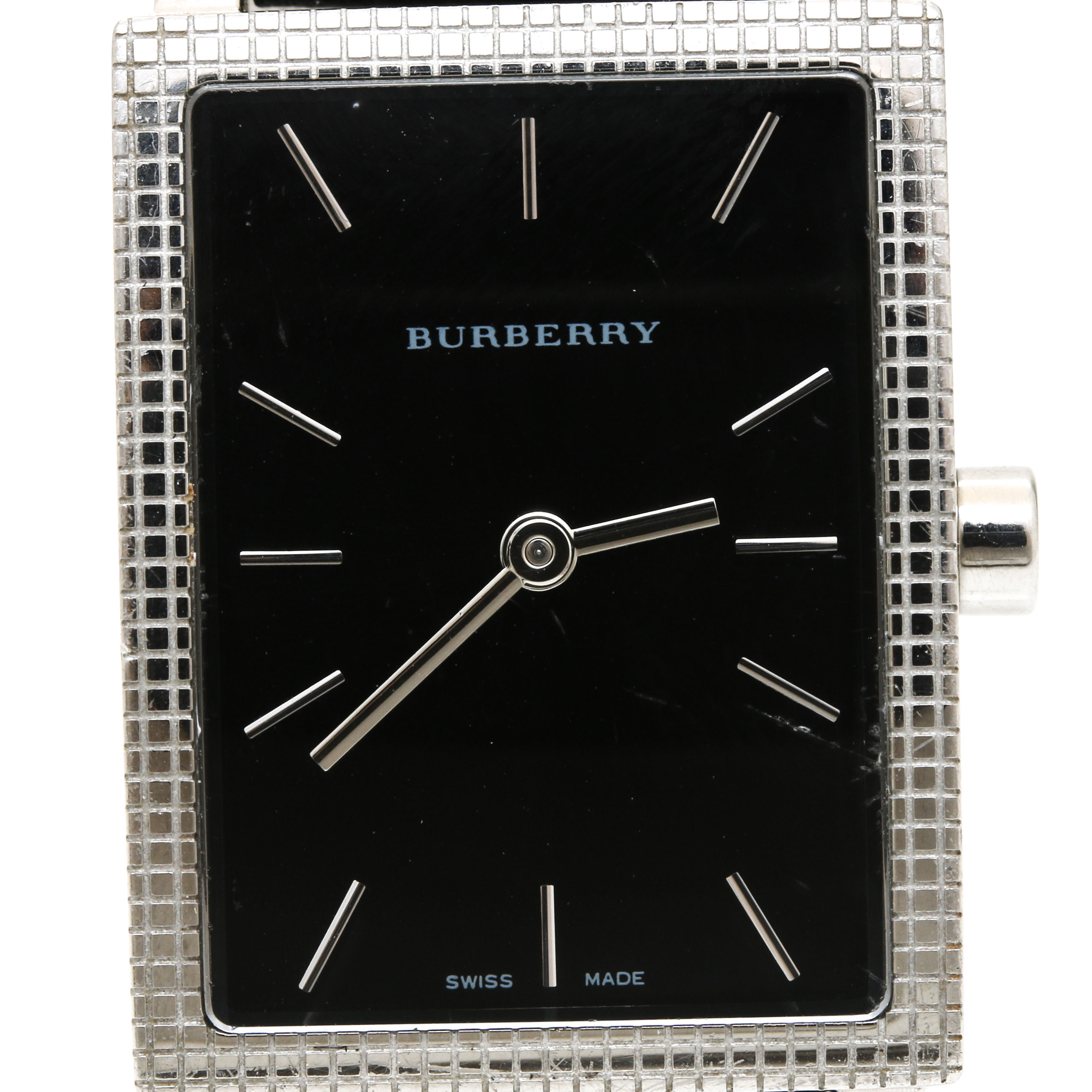 Burberry Stainless Steel and Leather Strap Watch