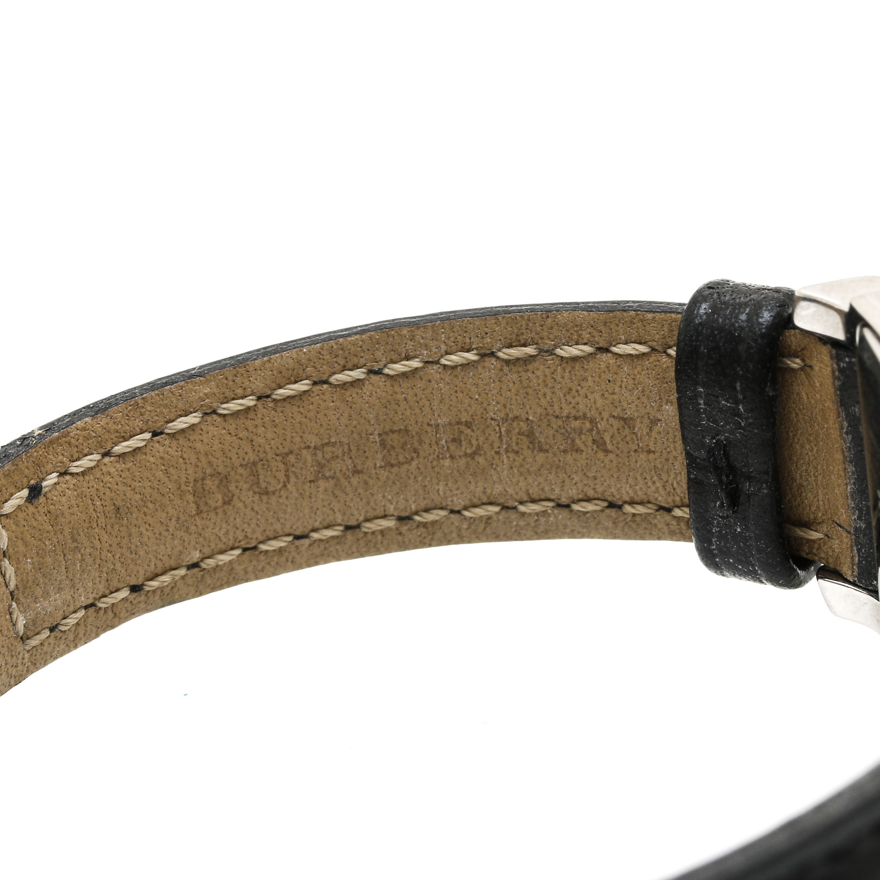 Burberry Stainless Steel and Leather Strap Watch