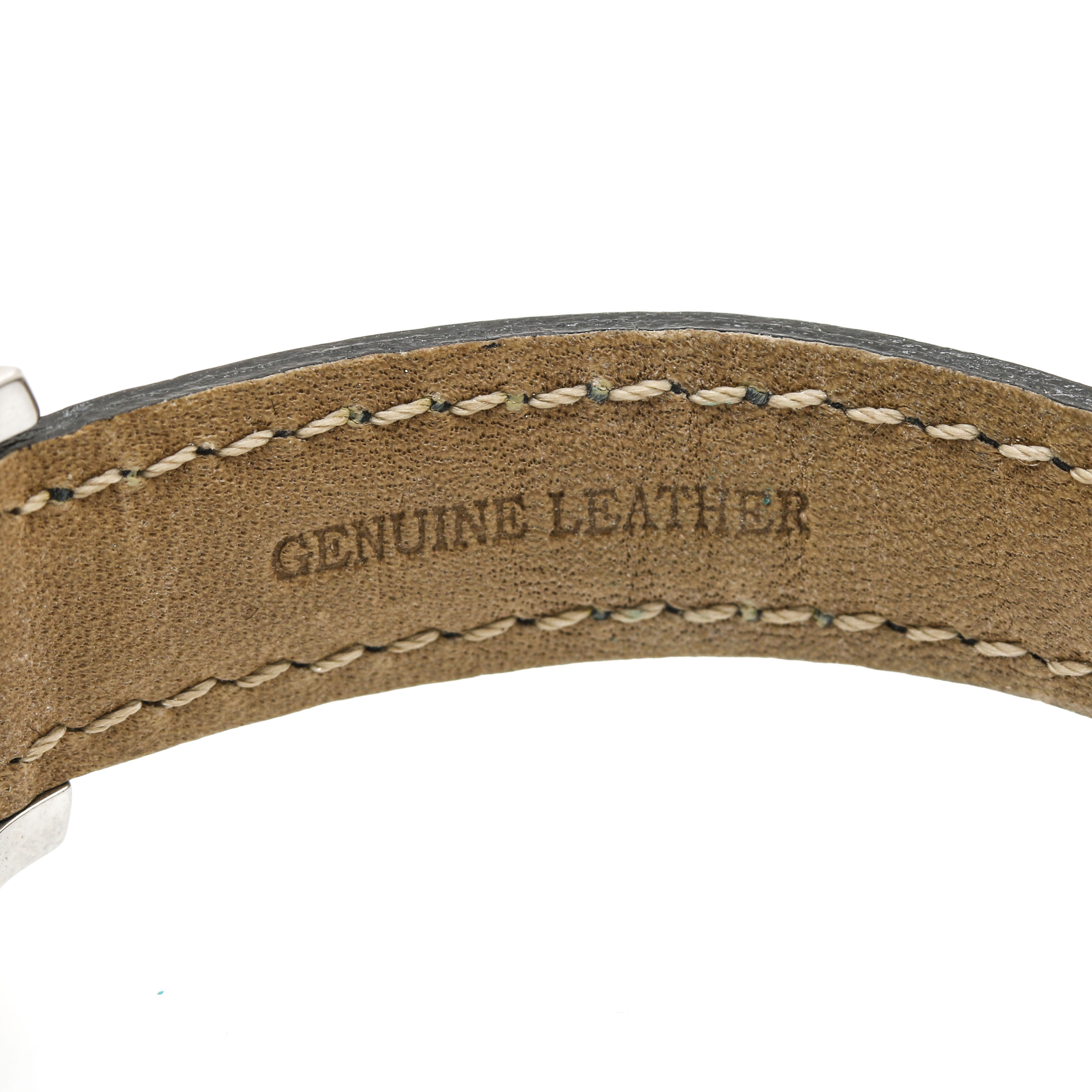 Burberry Stainless Steel and Leather Strap Watch