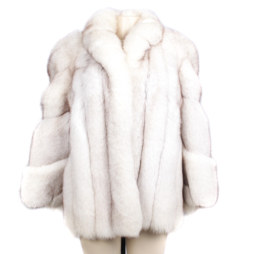 Blue Fox Fur Coat