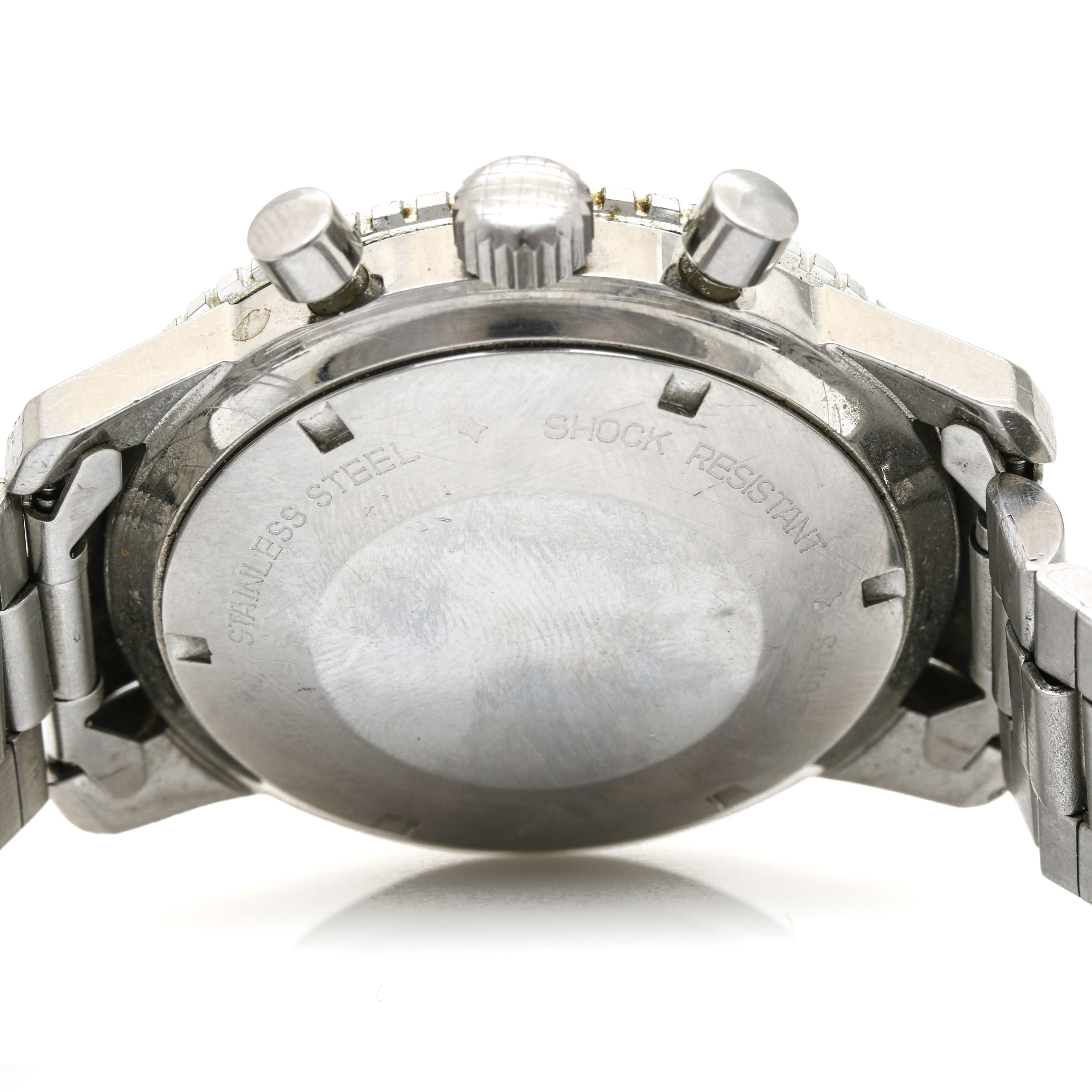 Bucherer Chronograph Blue Dial Stainless Steel Link Watch