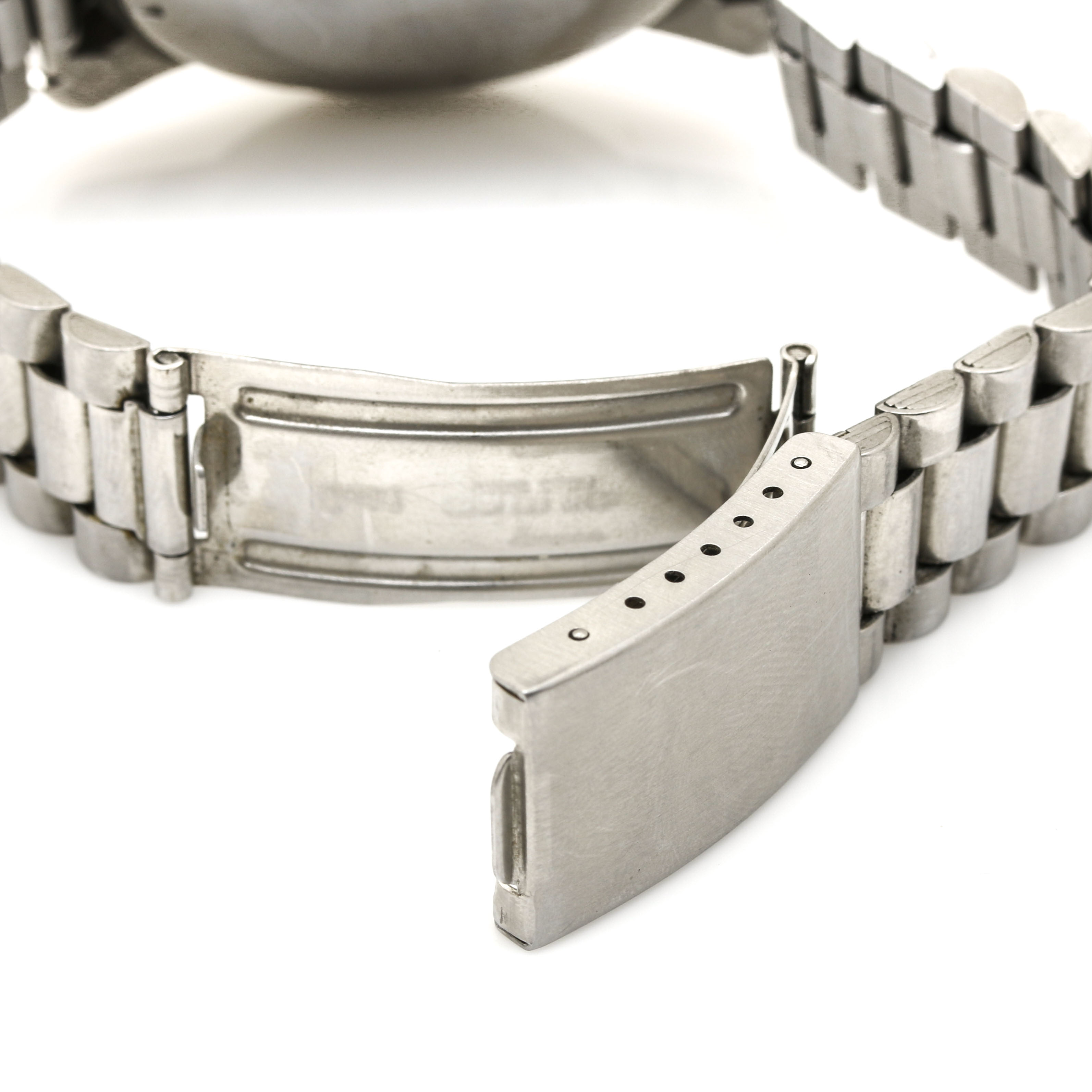 Bucherer Chronograph Blue Dial Stainless Steel Link Watch