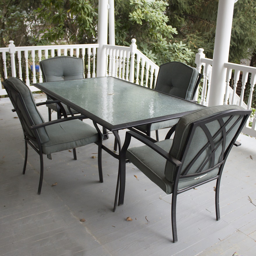 Outdoor Dining Table with Four Chairs