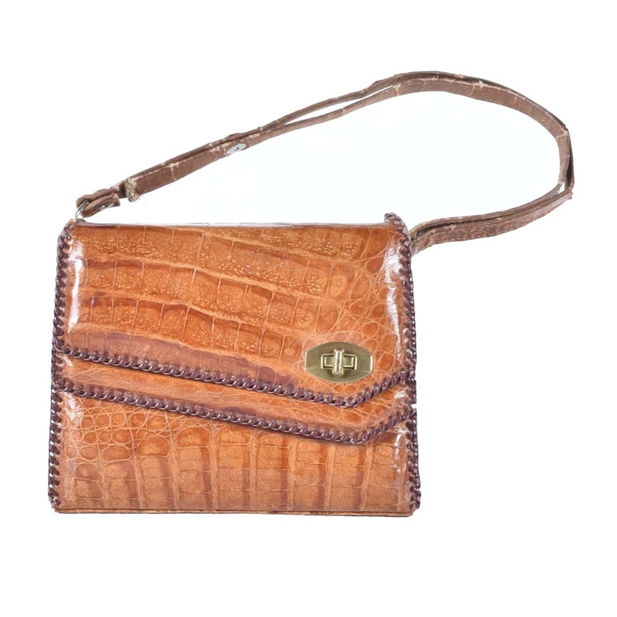 Vintage Alligator Leather Handbag