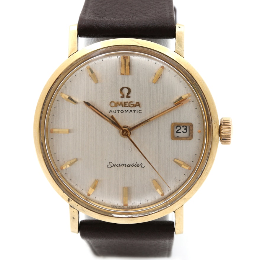Omega Automatic Seamaster 14K Yellow Gold and Stainless Steel Wristwatch