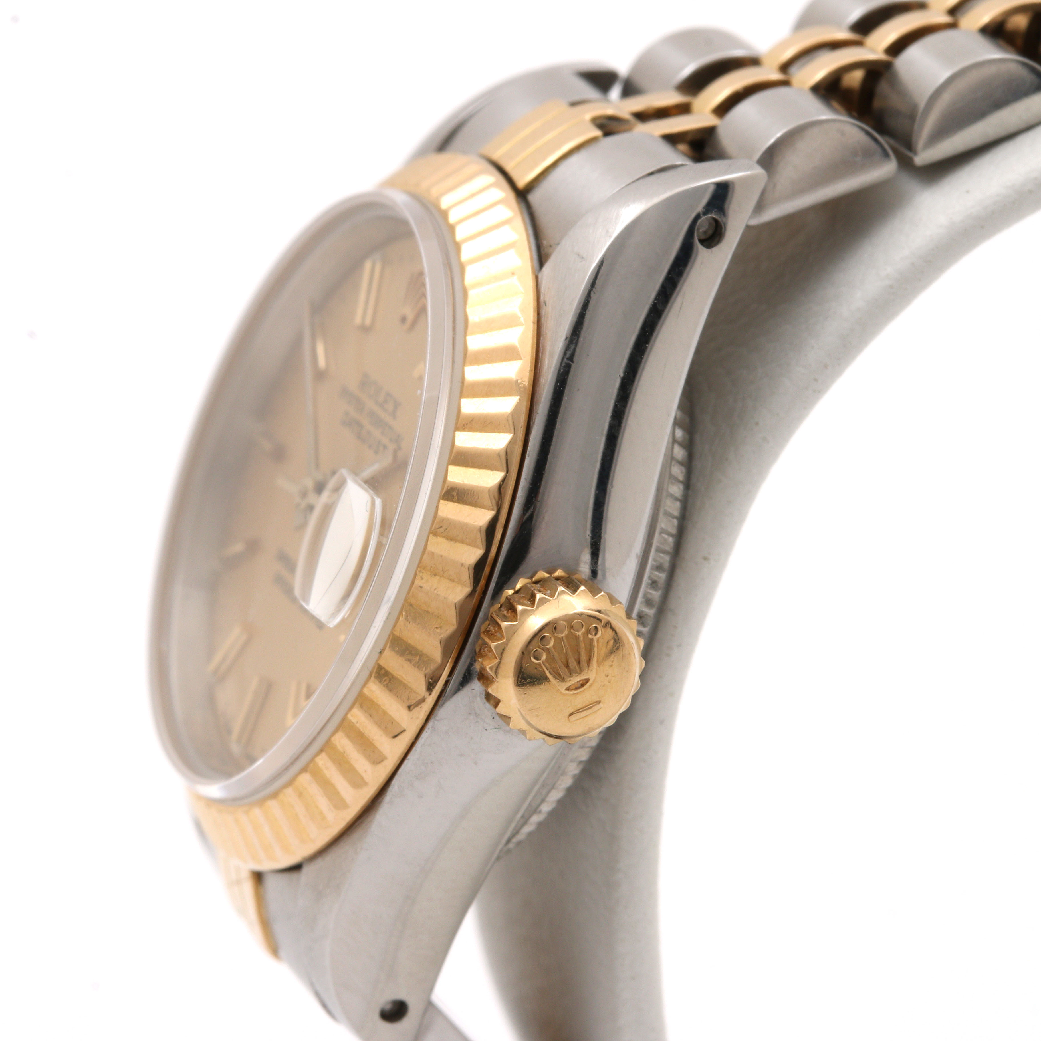 Rolex Oyster Perpetual Datejust 18K Yellow Gold Stainless Steel Watch