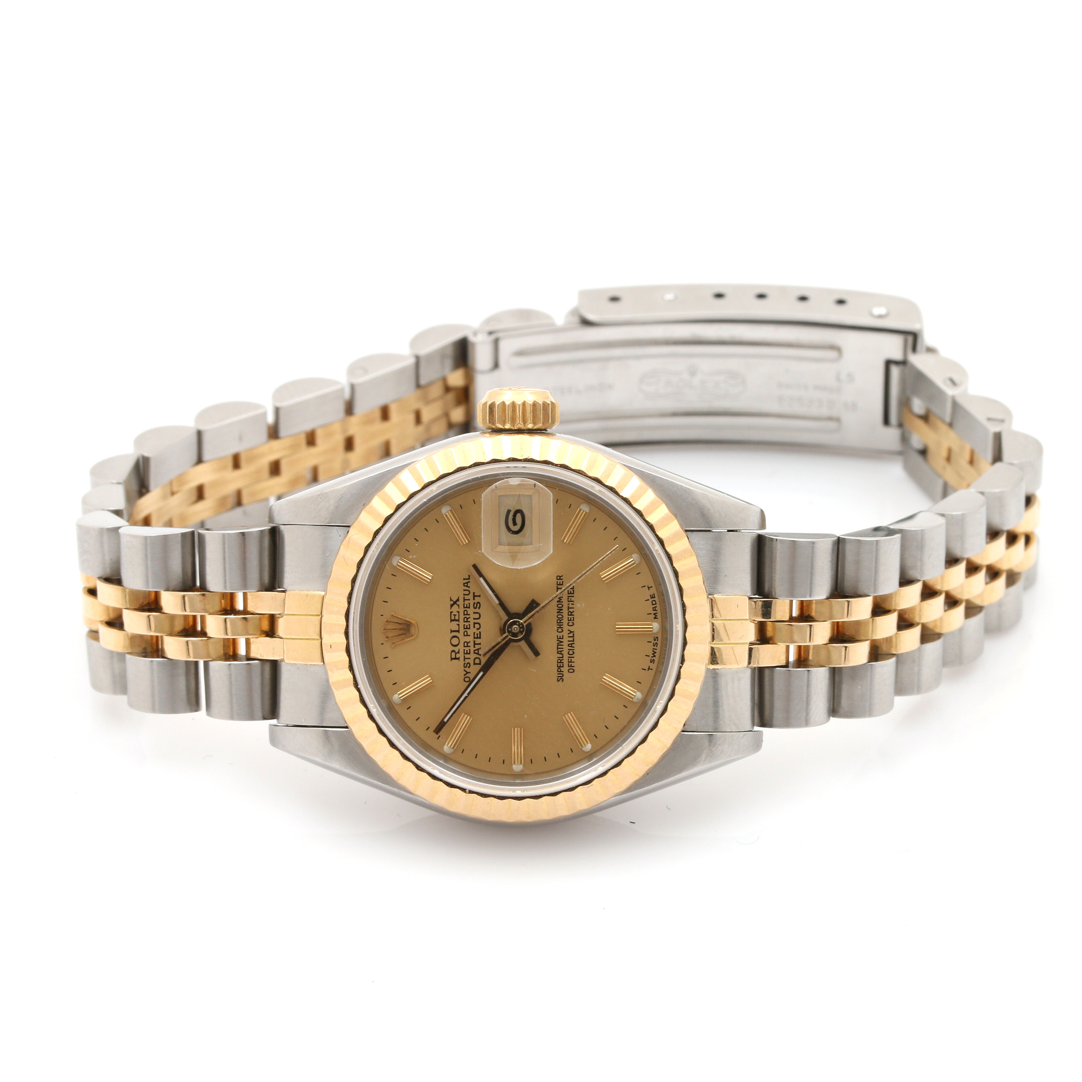 Rolex Oyster Perpetual Datejust 18K Yellow Gold Stainless Steel Watch