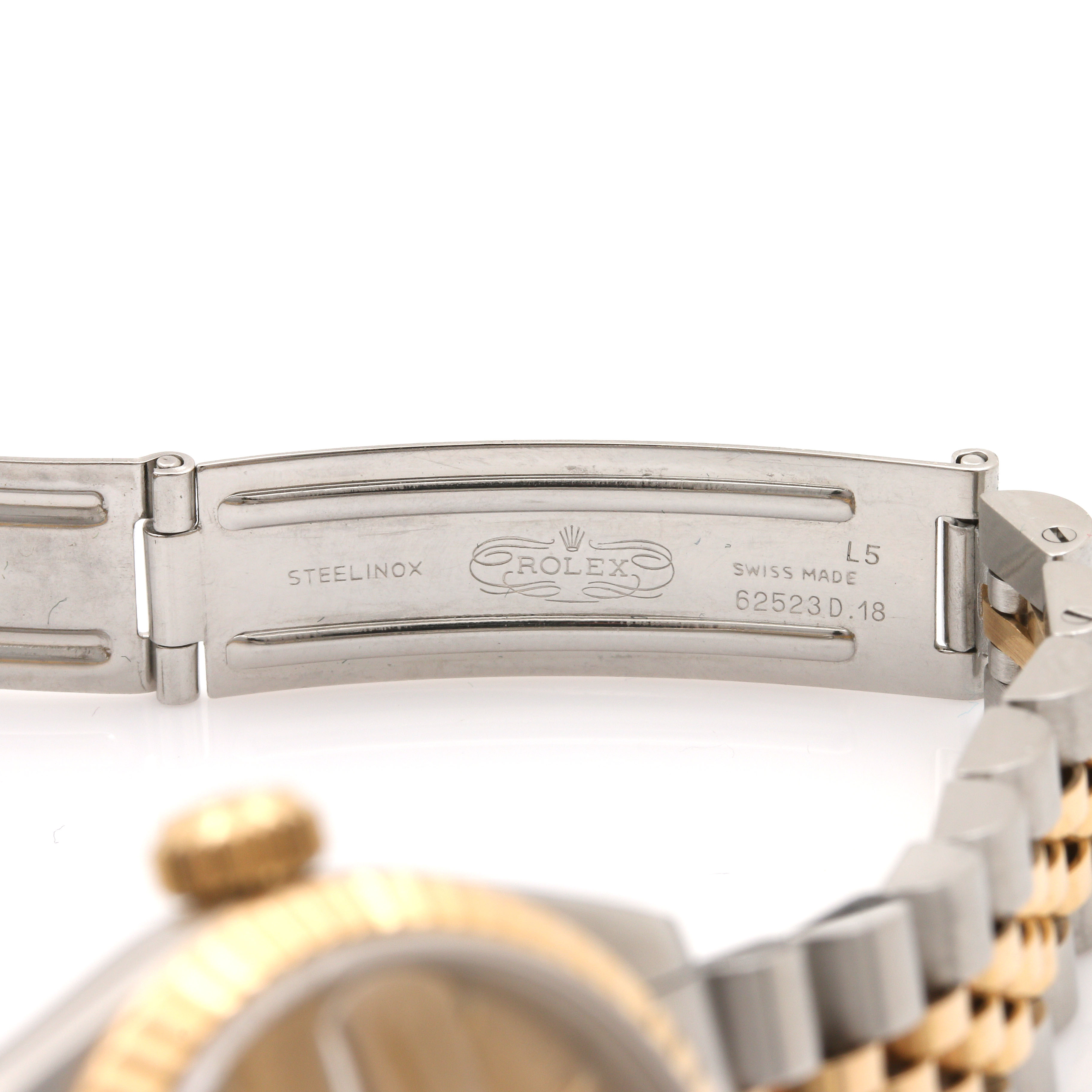 Rolex Oyster Perpetual Datejust 18K Yellow Gold Stainless Steel Watch