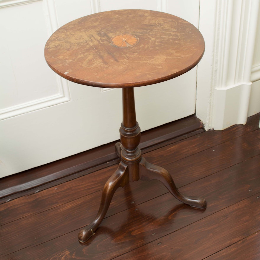 Vintage Queen Anne Style Mahogany Tea Table