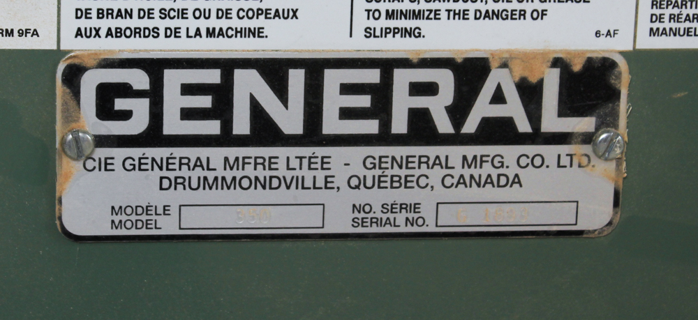General Model 350 Table Saw
