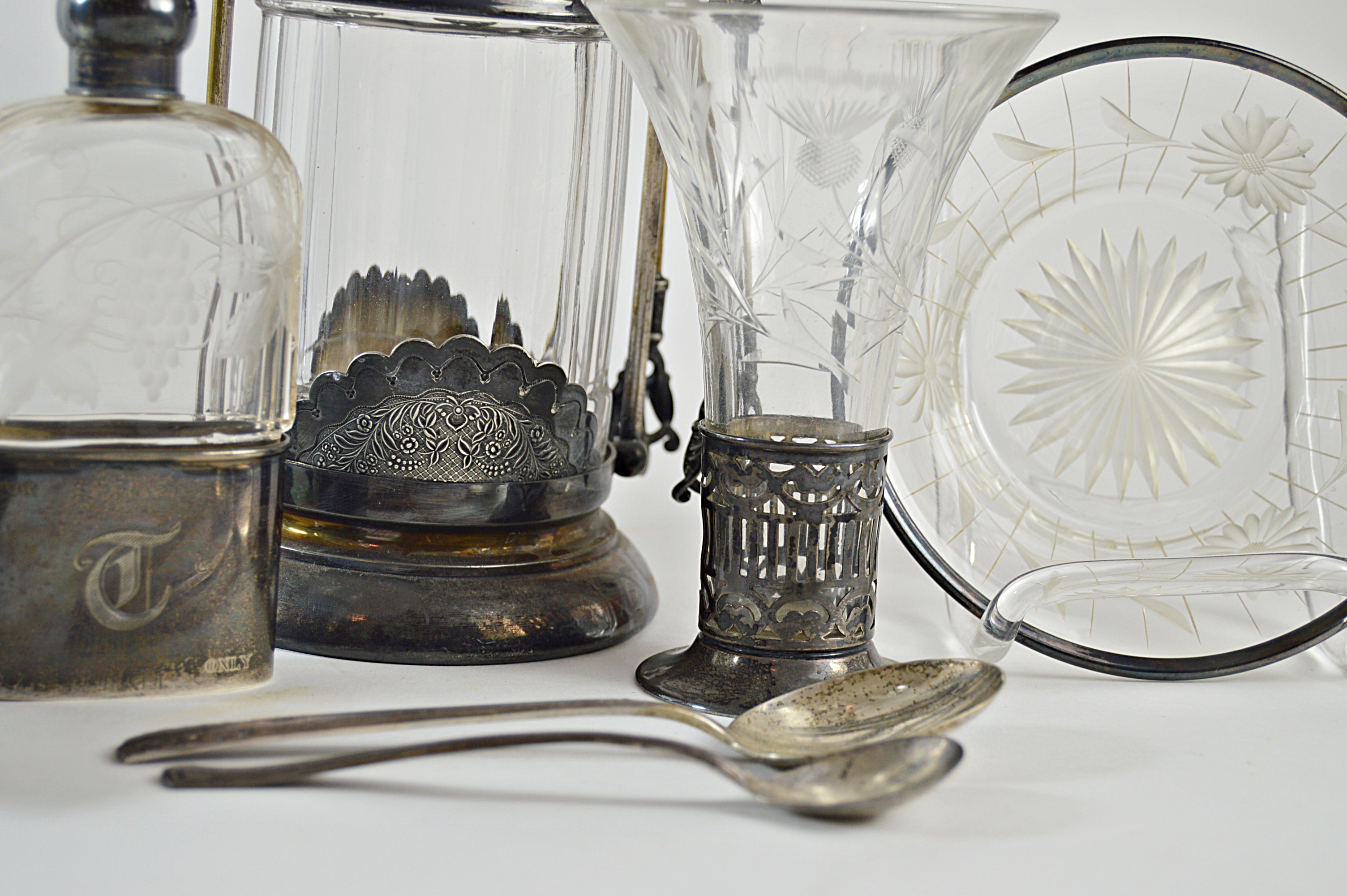 Antique Sterling Silver and Silver Plate Collectibles, Barware and Kitchenalia