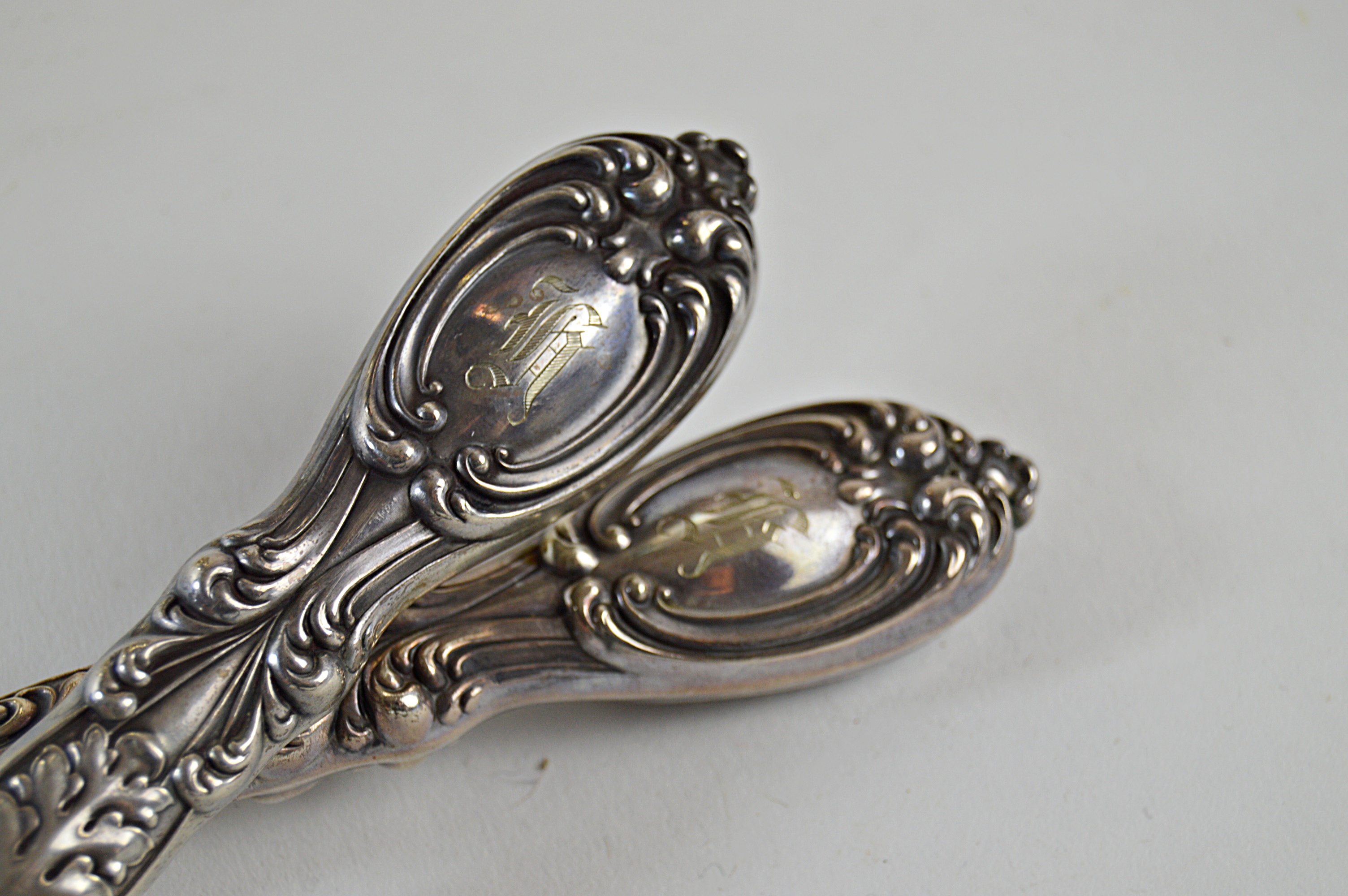 Meriden "Bordeaux" Silver Plate Water Pitcher,Wallace Sterling Carving Set