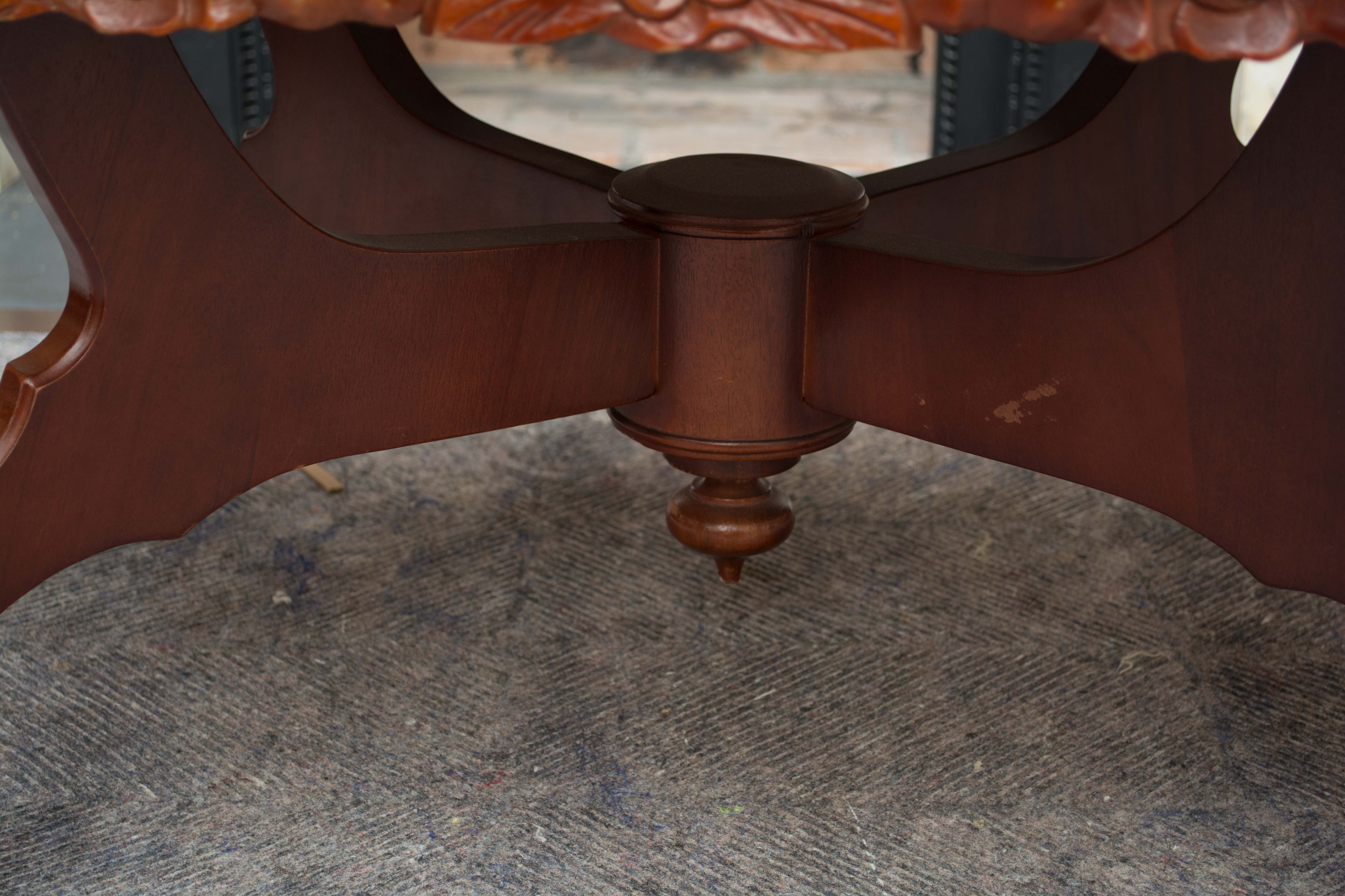 Vintage Victorian Style Granite Top Coffee Table