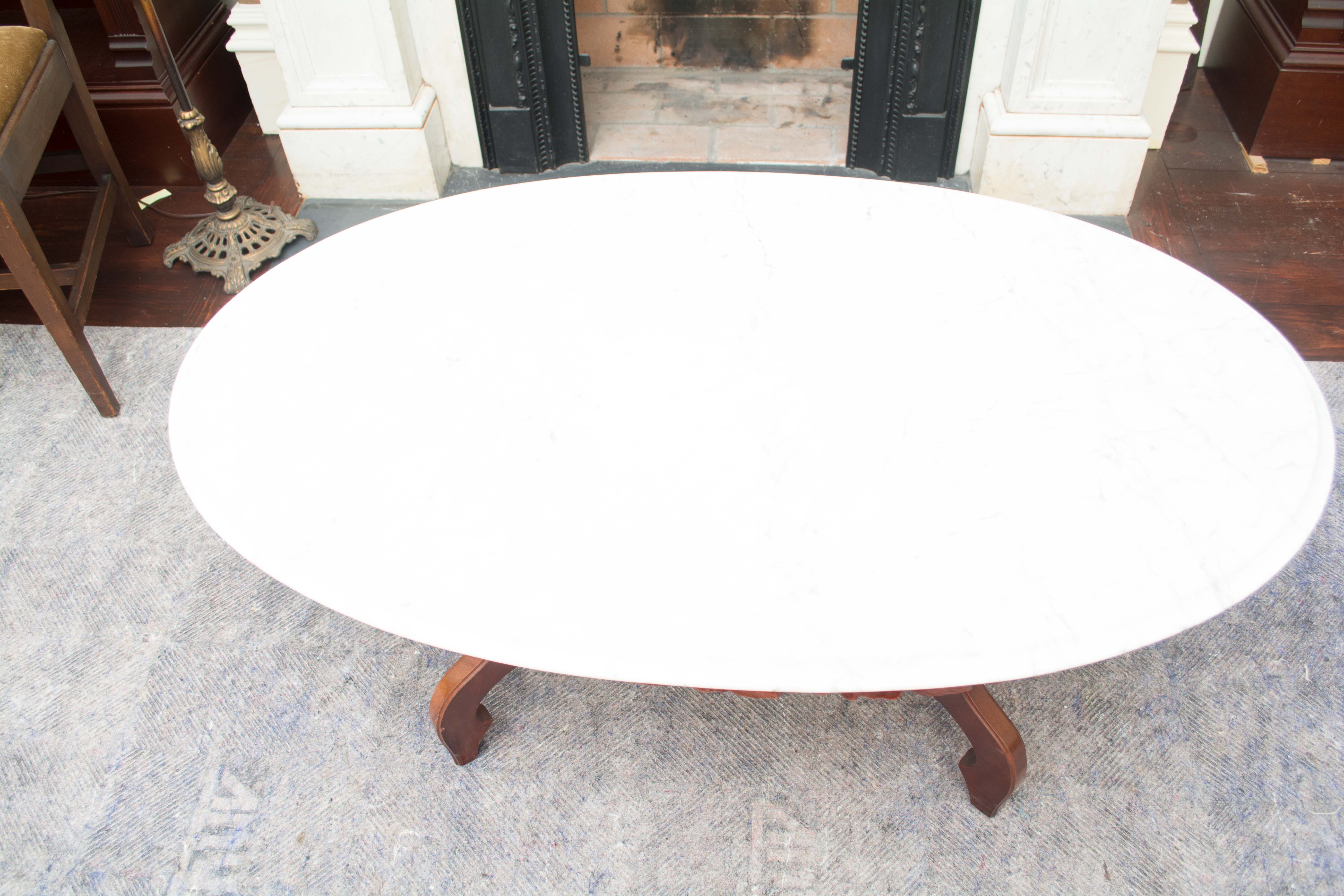 Vintage Victorian Style Granite Top Coffee Table