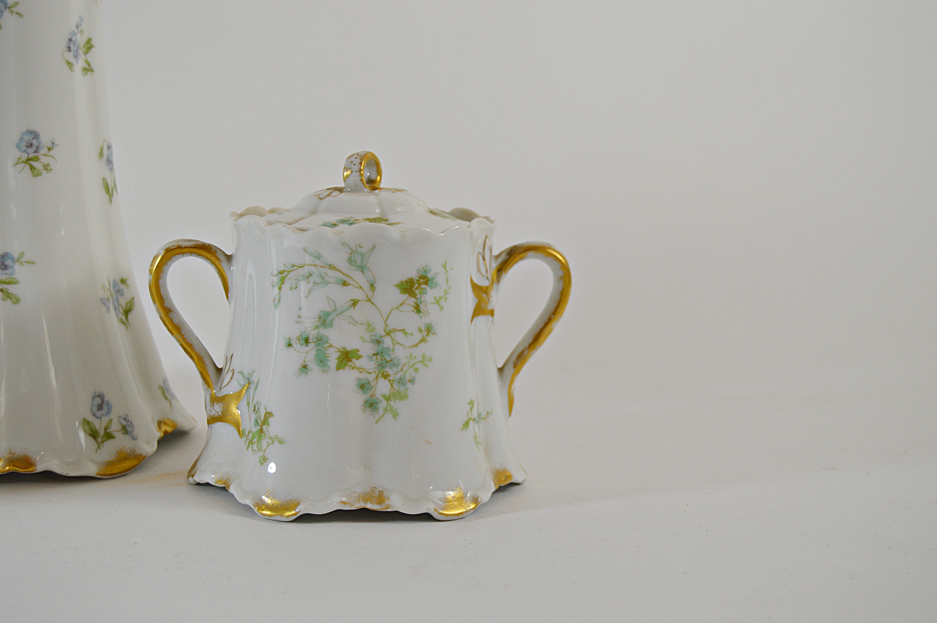 Antique Haviland Limoges "The Taranto" Porcelain Chocolate Set