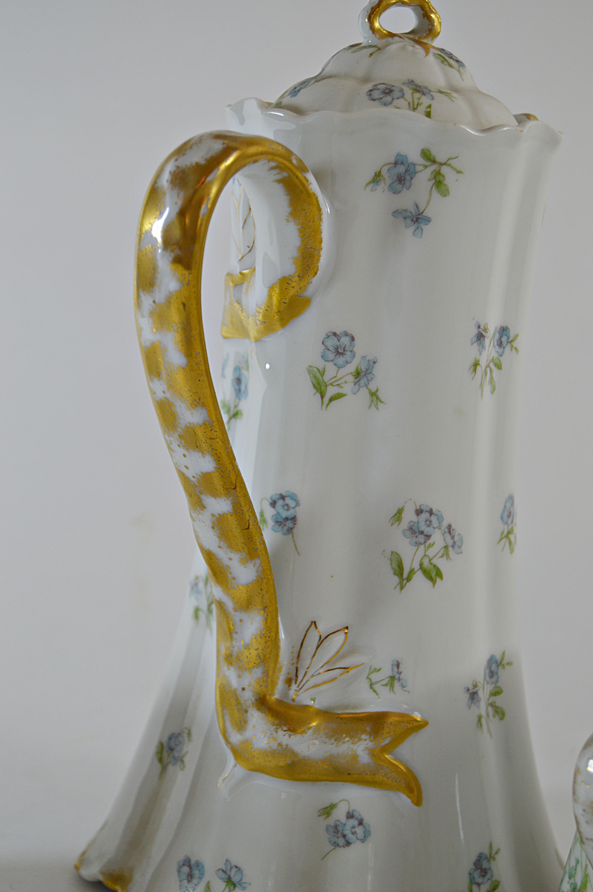 Antique Haviland Limoges "The Taranto" Porcelain Chocolate Set