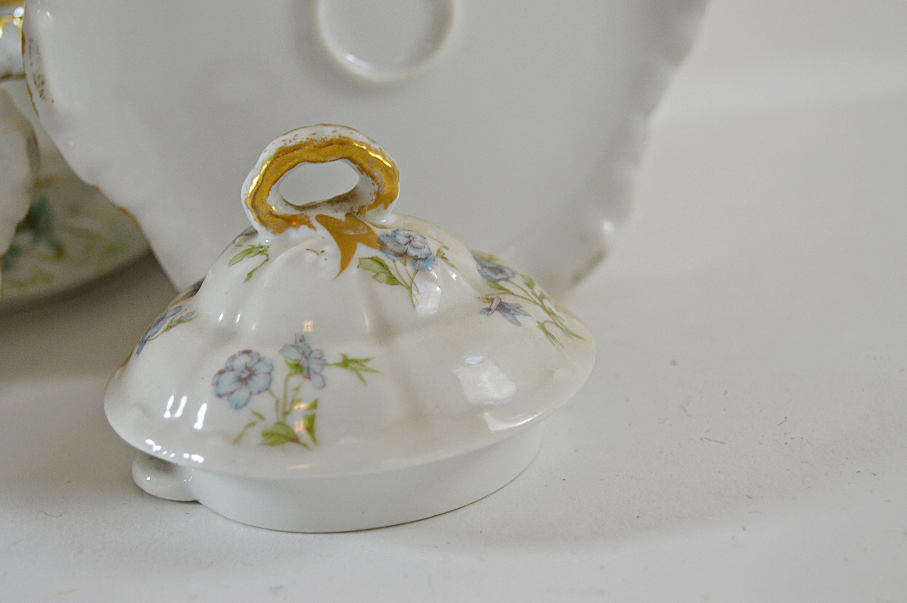 Antique Haviland Limoges "The Taranto" Porcelain Chocolate Set