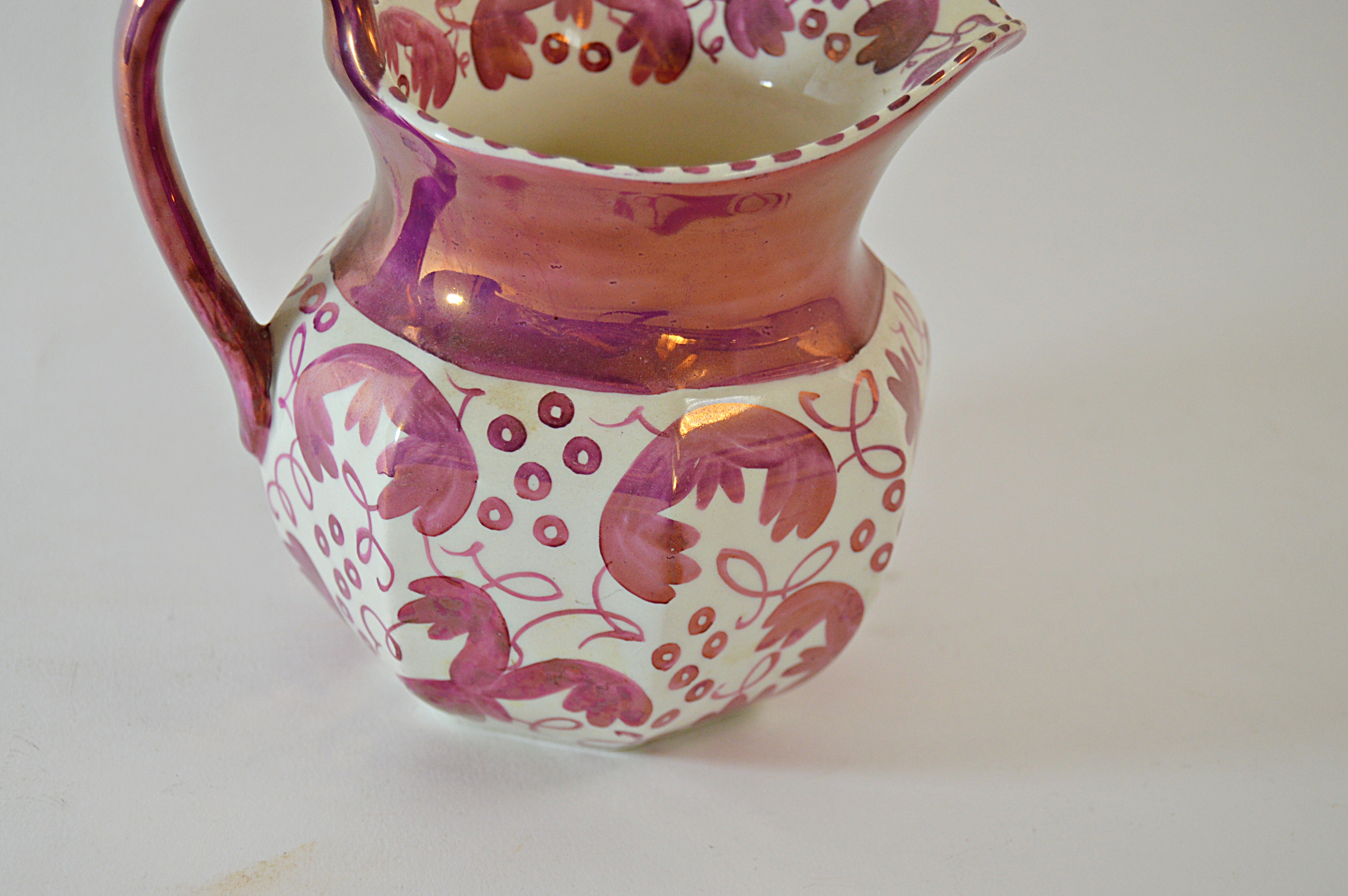 Antique Wedgwood of Etruria & Barlaston Pink Lustre Pitcher